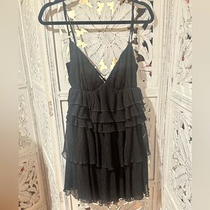 LE LIS Elegant Black Ruffled Dress NWT sz Small